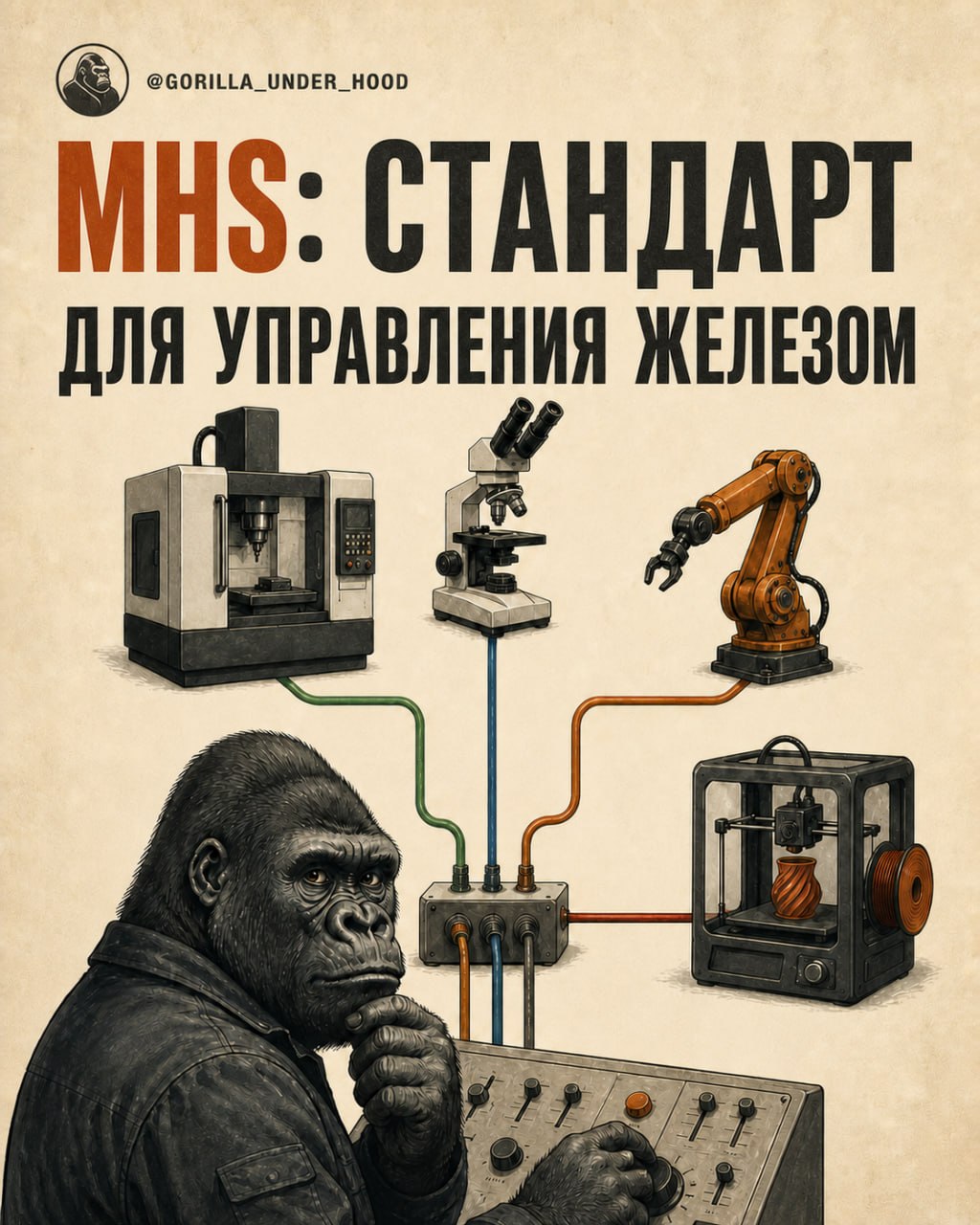 Иллюстрация к материалу «MHS или MCP: как AI управляет физическими системами»