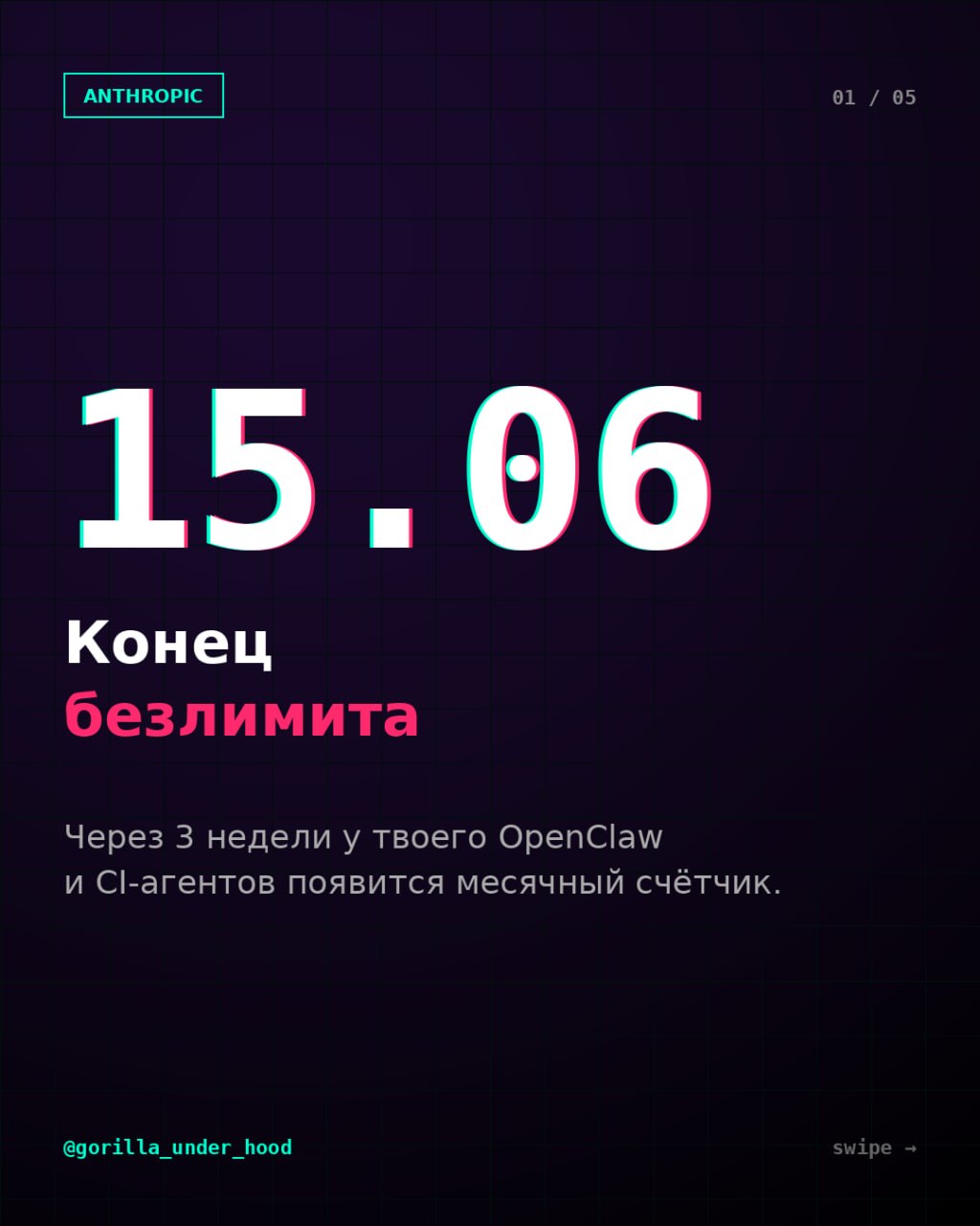 Иллюстрация к материалу «С 15 июня Anthropic выводит в отдельный счёт всё, что работает БЕЗ участия человека»