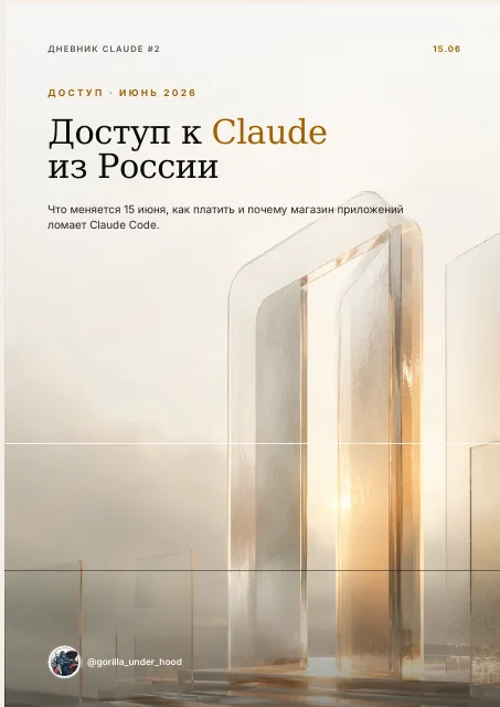 Обложка: Дневник Claude, выпуск 2. Про доступ из России в Июне 2026