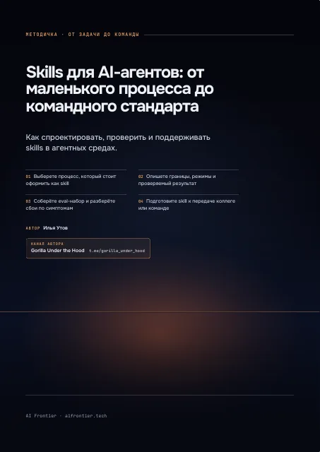 Обложка: Собрали методичку по Skills для AI-агентов